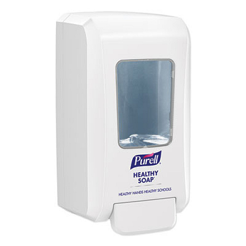 PURELL FMX-20 Soap Push-Style Dispenser, 2,000 mL, 4.68 x 6.5 x 11.66, For K-12 Schools, White, 6/Carton (524006)