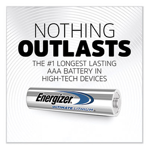 Energizer Ultimate Lithium AAA Batteries, 1.5 V, 4/Pack (L92SBP4)