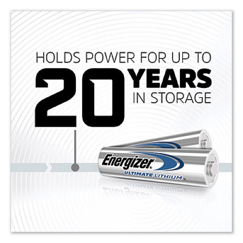Energizer Ultimate Lithium AA Batteries, 1.5 V, 2/Pack (L91BP2)