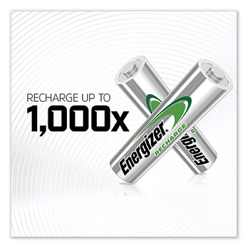 Energizer NiMH Rechargeable AA Batteries, 1.2 V, 8/Pack (NH15BP8)