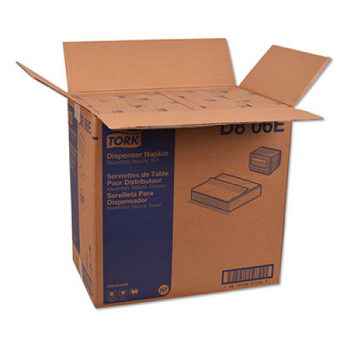 Tork Advanced Masterfold Dispenser Napkin, 1-Ply, 12 x 17, Natural, 500/Pack, 12 Packs/Carton (D806E)