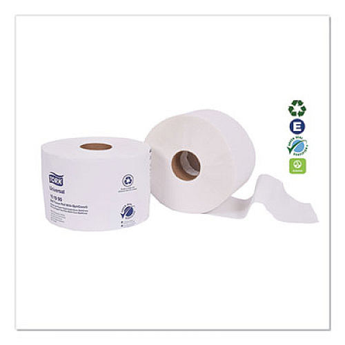 Tork Universal Bath Tissue Roll with OptiCore, Septic Safe, 2-Ply, White, 865 Sheets/Roll, 36 Rolls/Carton (161990)