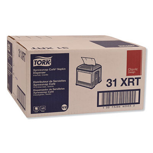 Tork XPRESSNAP CAFE NAPKIN DISPENSER, 5.88 X 5.88 X 6.2, GRANITE, 4/CARTON (31XRT)