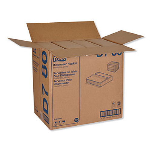 Tork Universal Masterfold Dispenser Napkins, 1-Ply, 13 x 12, White, 6,000/Carton (D780)