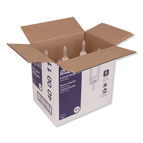 Tork Premium Extra Mild Liquid Soap, Unscented, 1 L, 6/Carton (400011)