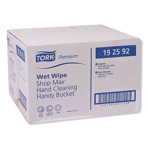 Tork PREMIUM SHOPMAX WET WIPES, 8.7 X 11.8, FOR HANDS, 72/PACK, 4 PACKS/CARTON (192592)