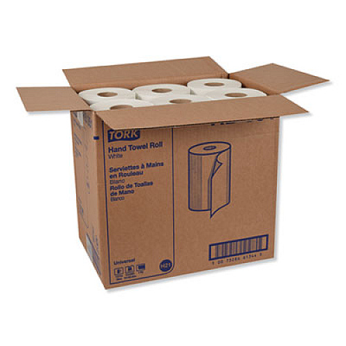 Tork Universal Hardwound Roll Towel, 7.88" x 350 ft, White, 12/Carton (RB351)