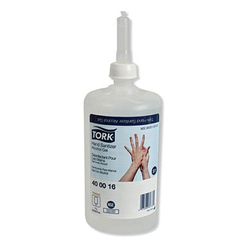 Tork Premium Alcohol Gel Hand Sanitizer, 1 L Bottle, Light Scent, 6/Carton (400016)