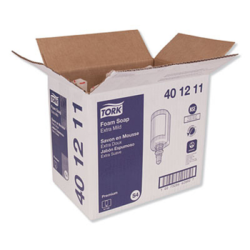 Tork Premium Extra Mild Foam Soap, Unscented, 1 L, 6/Carton (401211)