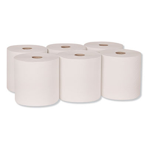 Tork Advanced Hardwound Roll Towel, 1-Ply, 7.88" x 800 ft, White, 6 Rolls/Carton (RB800)