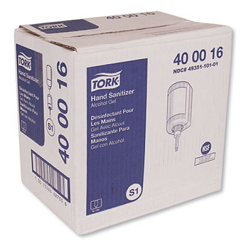 Tork Premium Alcohol Gel Hand Sanitizer, 1 L Bottle, Light Scent, 6/Carton (400016)
