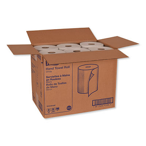 Tork Universal Hand Towel Roll, 7.88" x 600 ft, White, 12 Rolls/Carton (RB6002)