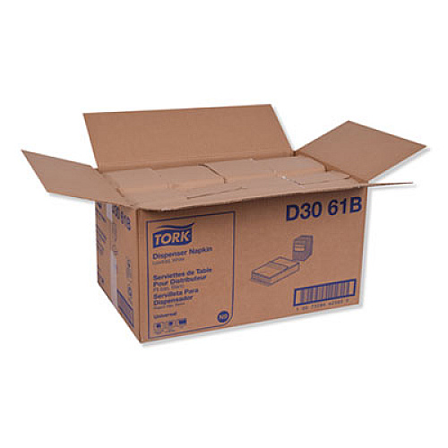 Tork Universal Lowfold Dispenser Napkins, 1-Ply, 7" x 12", White, 334/Pack, 24 Packs/Carton (D3061B)