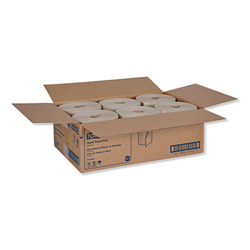 Tork Universal Hardwound Roll Towel, 1-Ply, 7.88" x 800 ft, Natural, 6/Carton (RK800E)