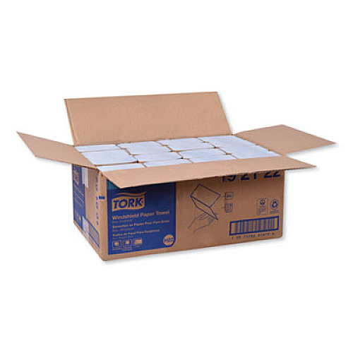 Tork Windshield Towel, 2-Ply, 9.13 x 10.25, Blue, 140/Pack, 16 Packs/Carton (192122)