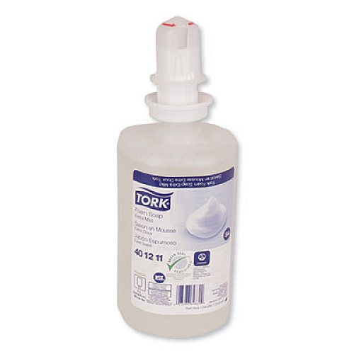 Tork Premium Extra Mild Foam Soap, Unscented, 1 L, 6/Carton (401211)