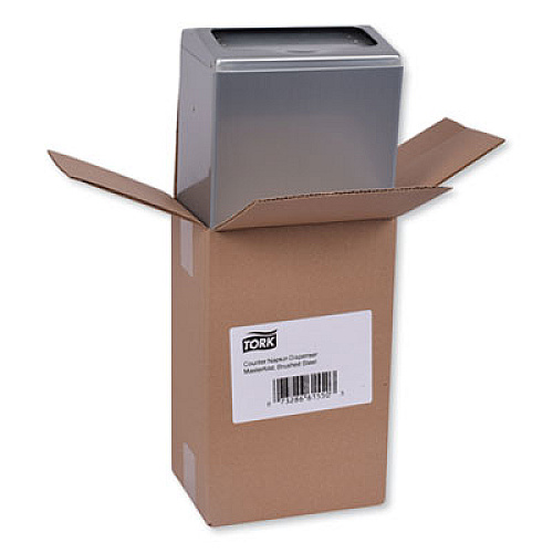 Tork Masterfold Napkin Dispenser, 7.62 x 11.75 x 5.63, Brushed Steel (17CBS)