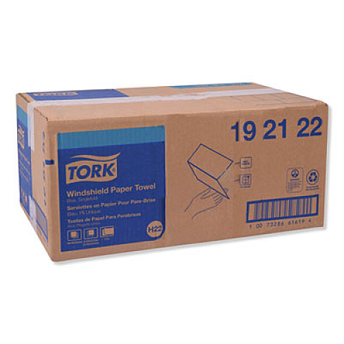Tork Windshield Towel, 2-Ply, 9.13 x 10.25, Blue, 140/Pack, 16 Packs/Carton (192122)