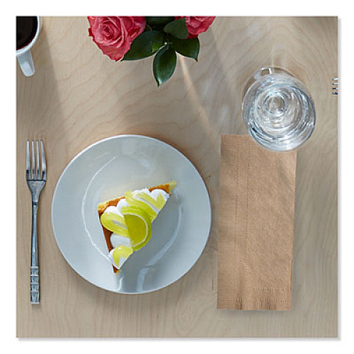 Tork Universal Dinner Napkins, 1-Ply, 15 x 17, Natural Brown, 250/Pack, 12 Pack/Carton (N5186)