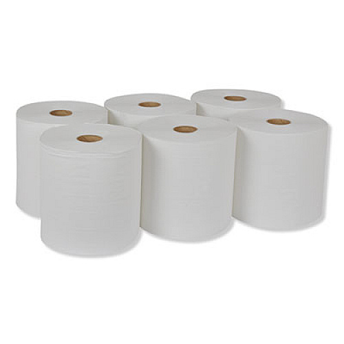 Tork Universal Hand Towel Roll, 1-Ply, 7.88" x 800 ft, White, 6 Rolls/Carton (RB8002)