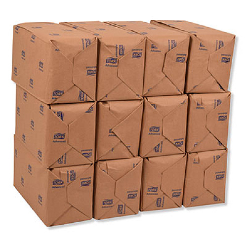 Tork Advanced Masterfold Dispenser Napkin, 1-Ply, 12 x 17, Natural, 500/Pack, 12 Packs/Carton (D806E)