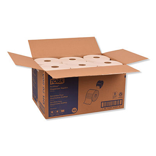 Tork Rollnap Dispenser Napkins, 1-Ply, 17" x 7.13", Roll, White, 6000/Carton (DR7050A)
