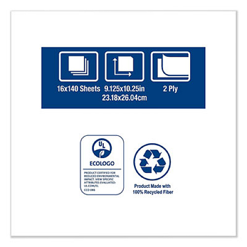 Tork Windshield Towel, 2-Ply, 9.13 x 10.25, Blue, 140/Pack, 16 Packs/Carton (192122)