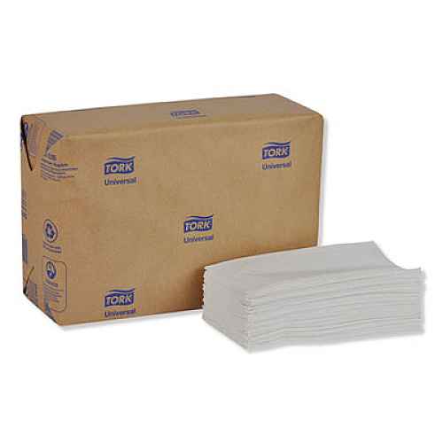 Tork Universal Tall-Fold Dispenser Napkins, 1-Ply, 6" x 13.5", White, 10000/Carton (D3052B)