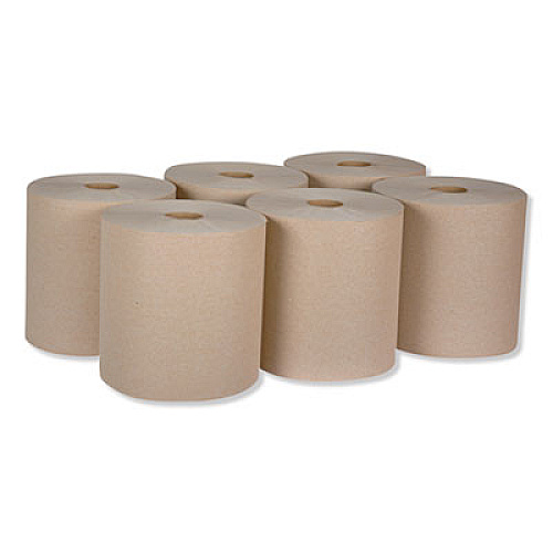 Tork Universal Hardwound Roll Towel, 1-Ply, 7.88" x 800 ft, Natural, 6/Carton (RK800E)
