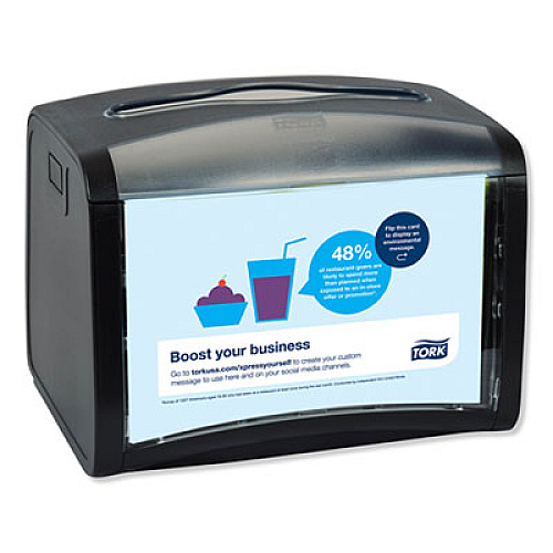 Tork Xpressnap Tabletop Napkin Dispenser, 7.9 x 5.9 x 6.1, Black (6232000)