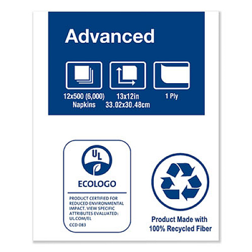 Tork Advanced Soft Minifold Dispenser Napkins, 1-Ply, 13 x 12, White, 6,000/Carton (D820)