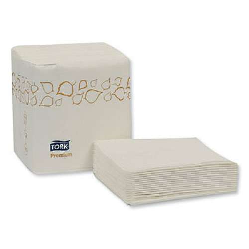 Tork Premium Xpressnap Interfold Dispenser Napkins, 2-Ply,8.5x8.5,White,500/PK,8PK/CT (13681)