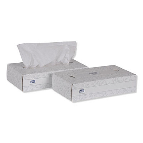 Tork Advanced Facial Tissue, Flat Box, 2-Ply, White, 100 Sheets/Box, 30 Boxes/Carton (TF6810)