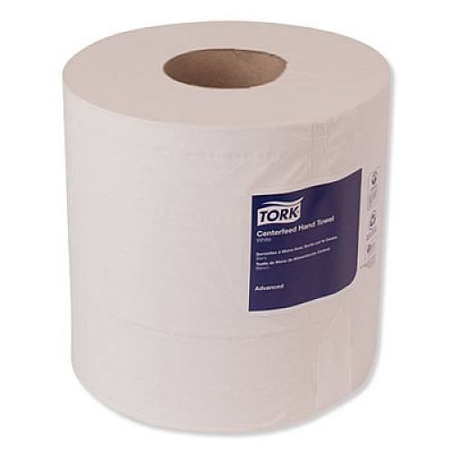 Tork Centerfeed Hand Towel, 2-Ply, 7.6 x 11.8, White, 600/Roll, 6 Rolls/Carton (121204)