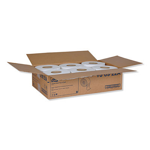 Tork Universal Jumbo Bath Tissue, Septic Safe, 2-Ply, 3.48" x 1,000 ft, White, 12 Rolls/Carton (TJ0922A)