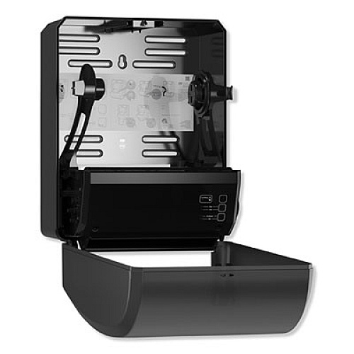 Tork Electronic Hand Towel Roll Dispenser, 8" Roll, 12.32 x 9.32 x 15.95, Black (771828)