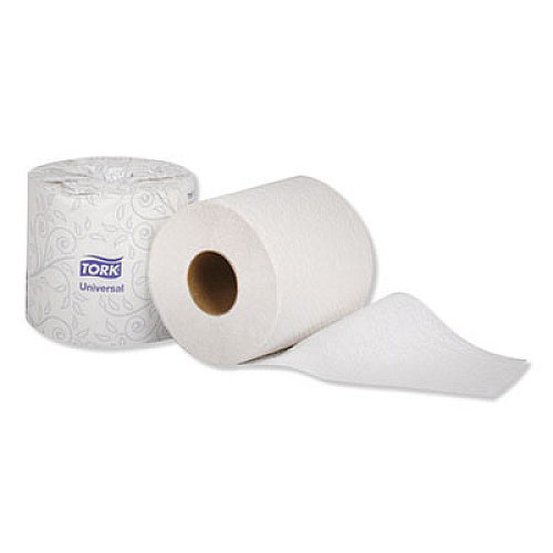 Tork Universal Bath Tissue, Septic Safe, 1-Ply, White, 1000 Sheets/Roll, 96 Rolls/Carton (TS1636S)