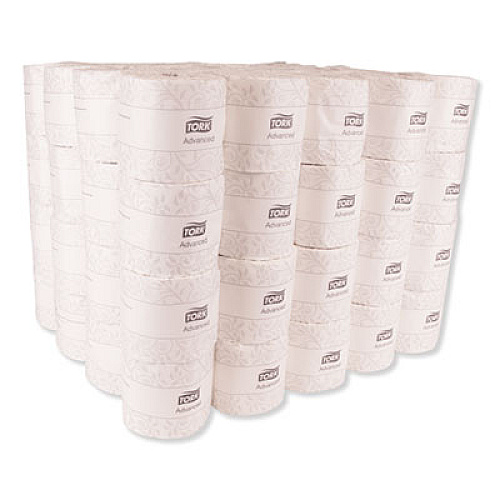 Tork Advanced Bath Tissue, Septic Safe, 2-Ply, White, 4" x 3.75", 550 Sheets/Roll, 80 Rolls/Carton (TM6184)
