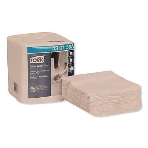 Tork Paper Wiper Plus, 12.5 x 13, White, 1/4 Fold, 90/Pack, 12 Packs/Carton (430150A)