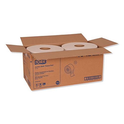 Tork Universal Jumbo Bath Tissue, Septic Safe, 2-Ply, White, 3.48" x 2,000 ft, 6/Carton (TJ1222A)