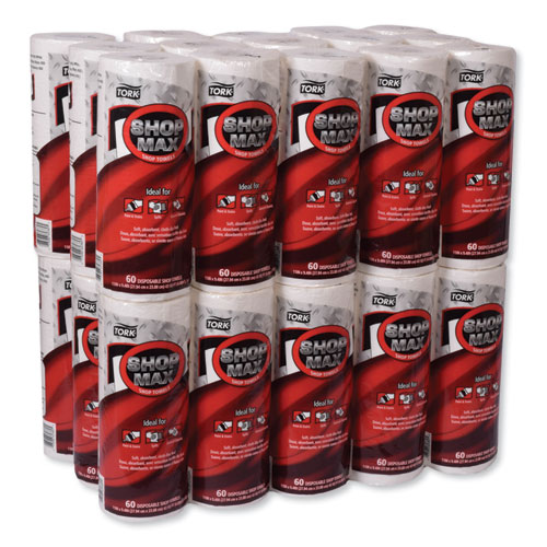 Tork ADVANCED SHOPMAX WIPER 450, 11 X 9.4, WHITE, 60/ROLL, 30 ROLLS/CARTON (450160)
