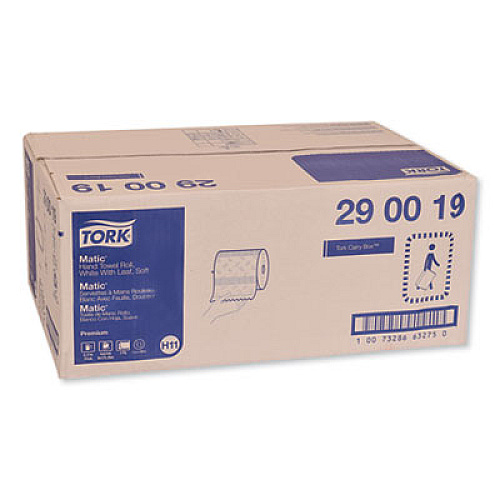 Tork Premium Soft Matic Hand Towel Roll, 8.27" x 575 ft, White, 6 Rolls/Carton (290019)
