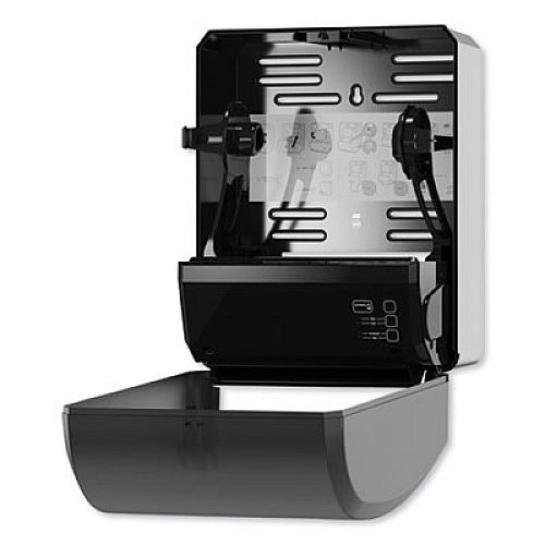 Tork Electronic Hand Towel Roll Dispenser, 8" Roll, 12.32 x 9.32 x 15.95, Black (771828)
