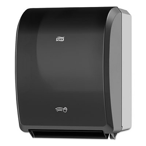 Tork Electronic Hand Towel Roll Dispenser, 8" Roll, 12.32 x 9.32 x 15.95, Black (771828)