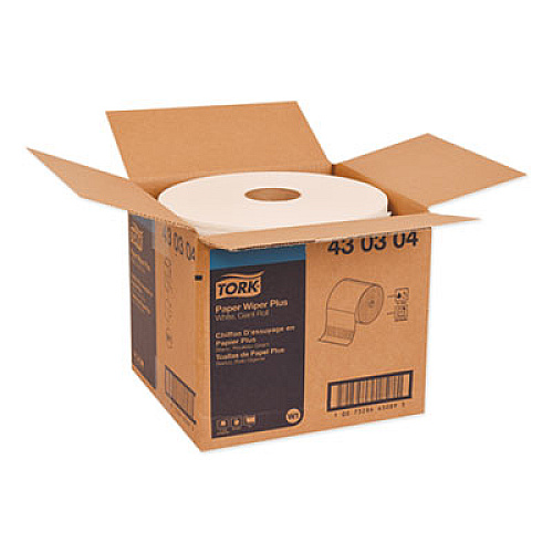 Tork Paper Wiper Plus, 11.1 x 12, White, 800/Roll (430304)