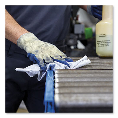 Tork Industrial Paper Wiper, 4-Ply, 10 x 15.75, Unscented, Blue, 190 Wipes/Roll, 4 Roll/Carton (132451A)
