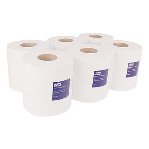 Tork Centerfeed Hand Towel, 2-Ply, 7.6 x 11.8, White, 500/Roll, 6 Rolls/Carton (120932)