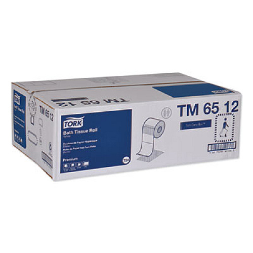 Tork PREMIUM BATH TISSUE, SEPTIC SAFE, 2-PLY, WHITE, 460 SHEETS/ROLL, 48 ROLLS/CARTON (TM6512)