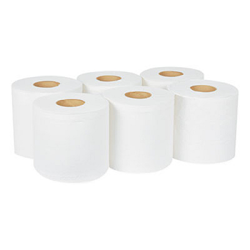 Tork Centerfeed Hand Towel, 2-Ply, 7.6 x 11.75, White, 530/Roll, 6 Roll/Carton (RC530)