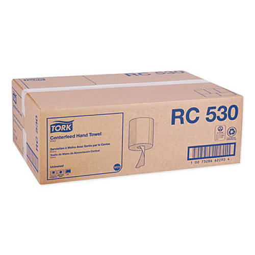 Tork Centerfeed Hand Towel, 2-Ply, 7.6 x 11.75, White, 530/Roll, 6 Roll/Carton (RC530)